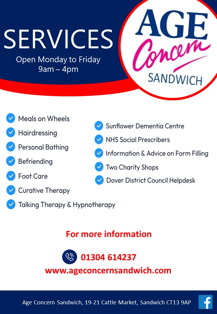 Age Concern Sandwich a wide range of services available Wingham